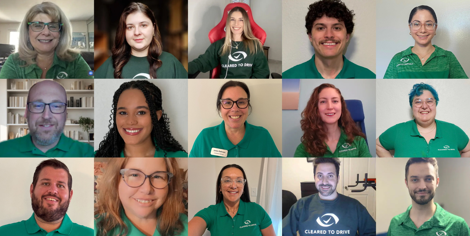 Team of opticians and technicians who perform the NY DMV-approved online vision test at Cleared to Drive